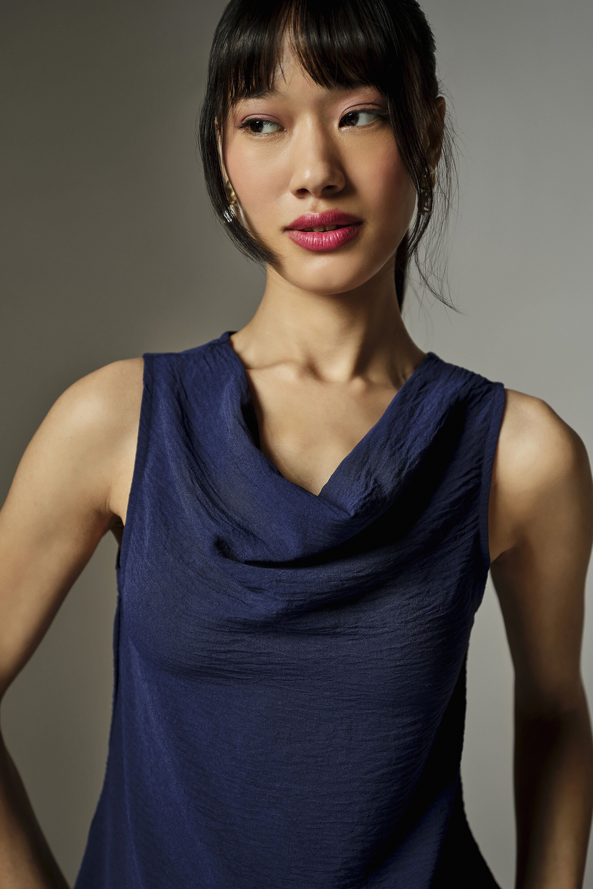 Liza Navy Top, Navy, image 2